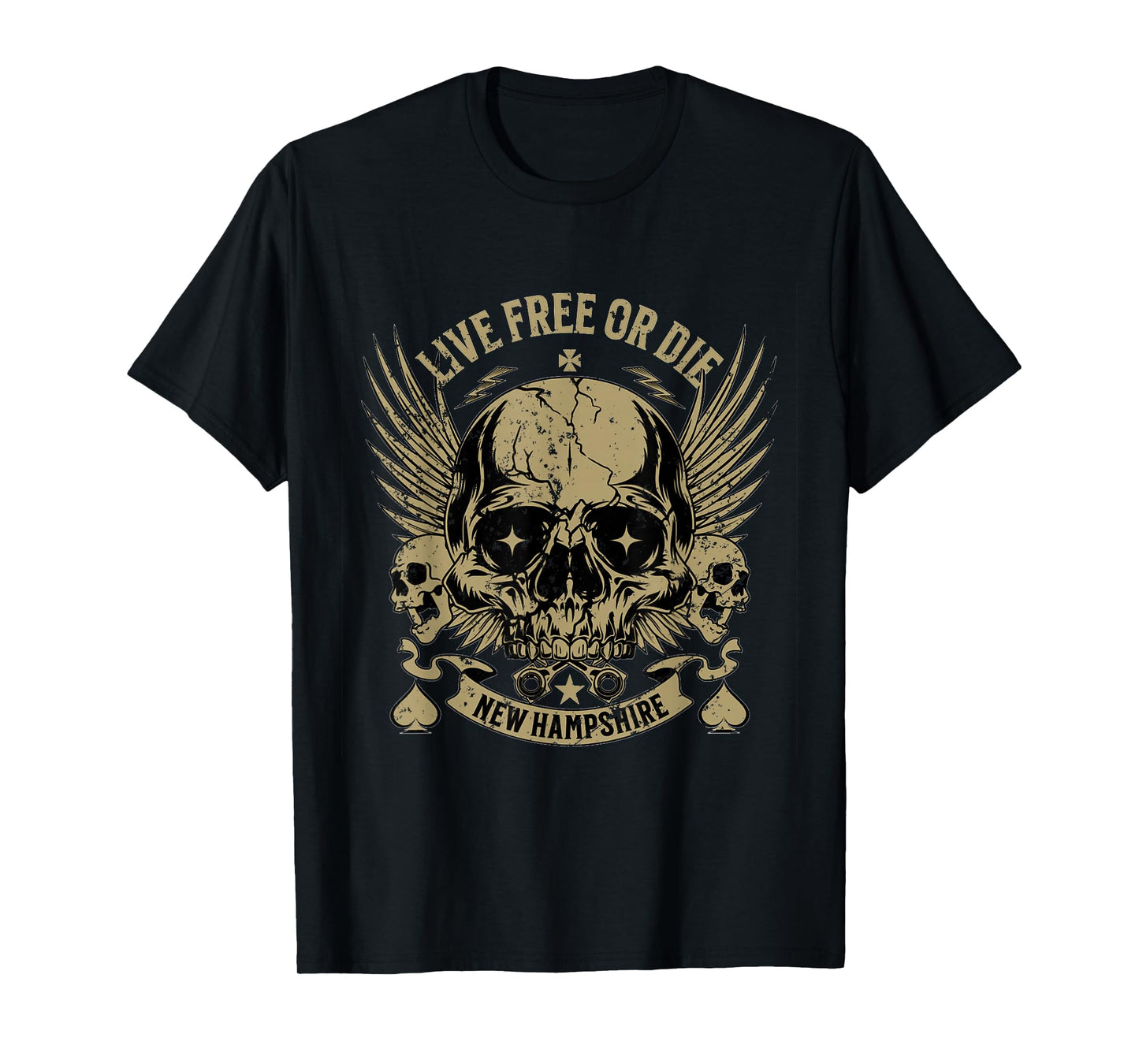 Live Free or Die Retro New Hampshire Nature Graphic T-Shirt