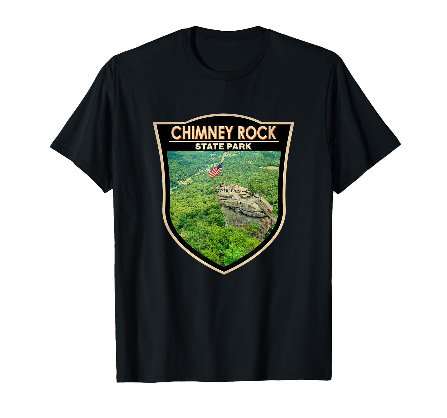 Chimney Rock State Park North Carolina Badge Vintage T-Shirt