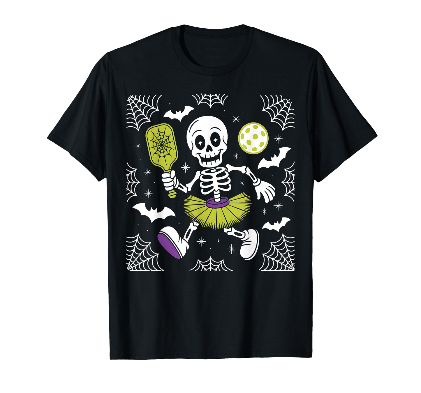 Pickleball Halloween Costume, Spooky Season Skeleton Paddle T-Shirt