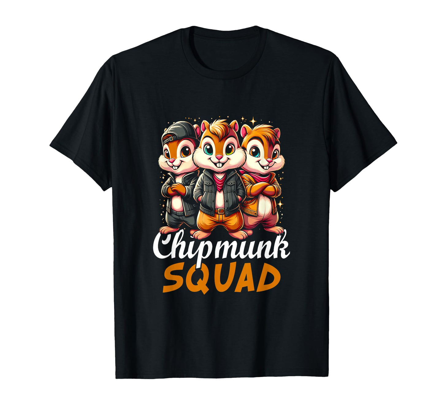 Chipmunk Squad For Chipmunk Lover Cartoon Style Character T-Shirt