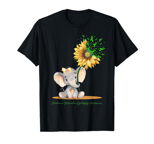 DUCHENNE MUSCULAR DYSTROPHY AWARENESS Cute Elephant T-Shirt