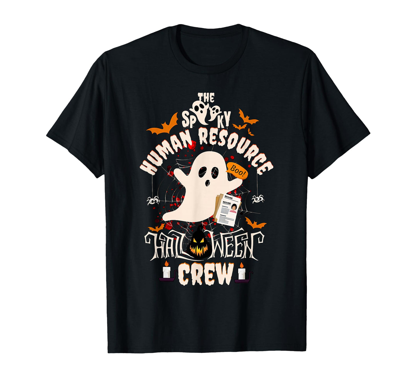 Spooky Human Resource Halloween HR Ghost T-Shirt