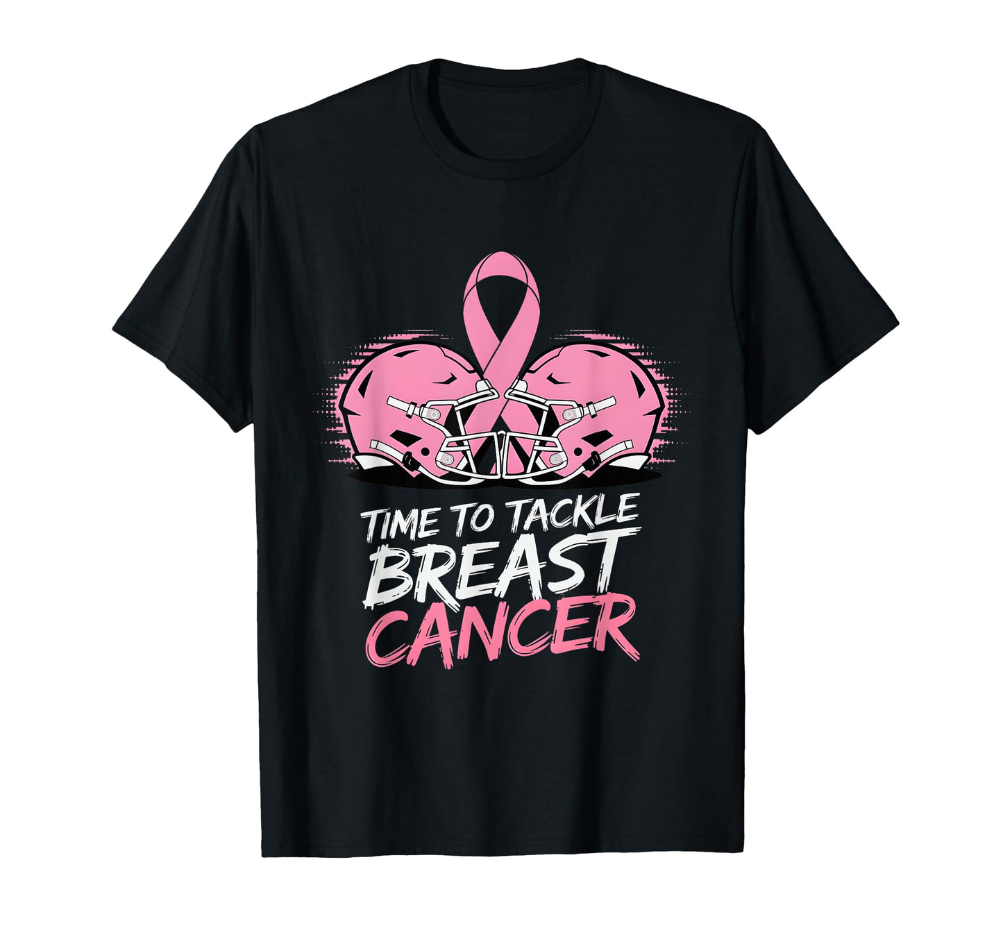 Tackle Football Breast Cancer Awareness Pink Ribbon Boys Kid T-Shirt