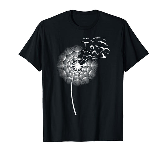 Dandelions Dove of Peace Bird lover Dandelion Birds T-Shirt