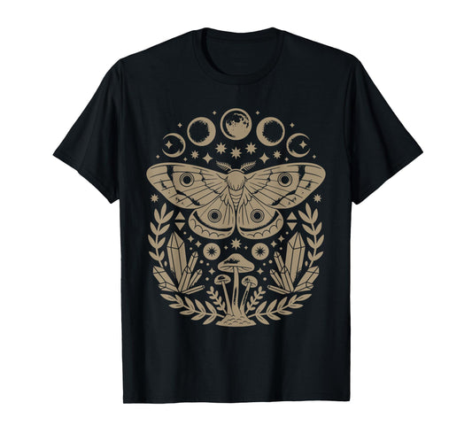 Cute Fairycore Moth Grunge Aesthetic Floral for Girls Women T-Shirt