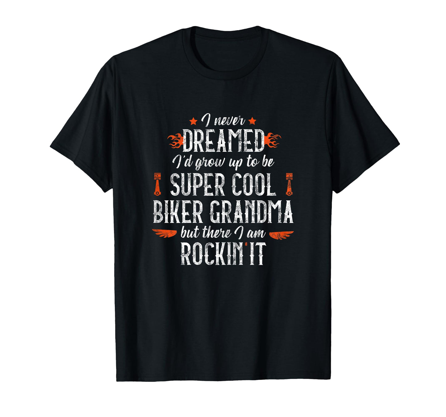 Womens Motorcycle Grandma Biker Vintage Grandmother Outfit Short Sleeve T-Shirt