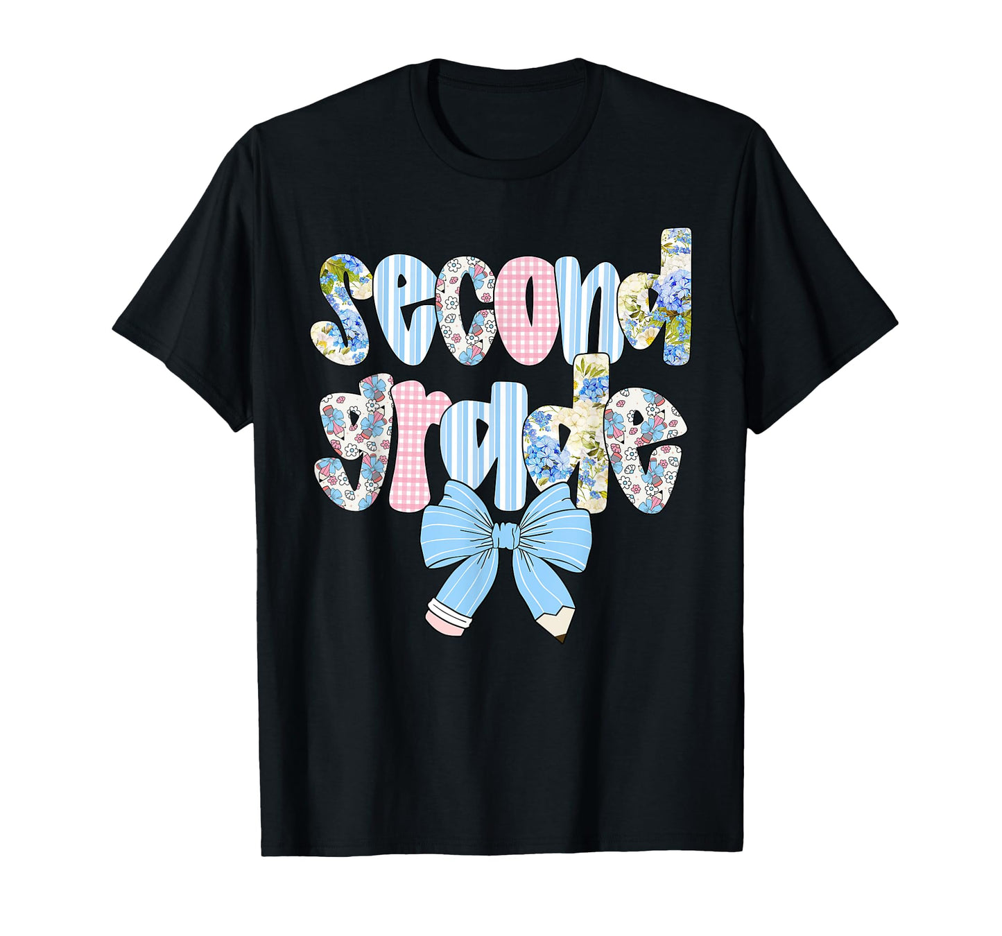 Second Grade Coquette Bow Pencil First Day Back To School T-Shirt