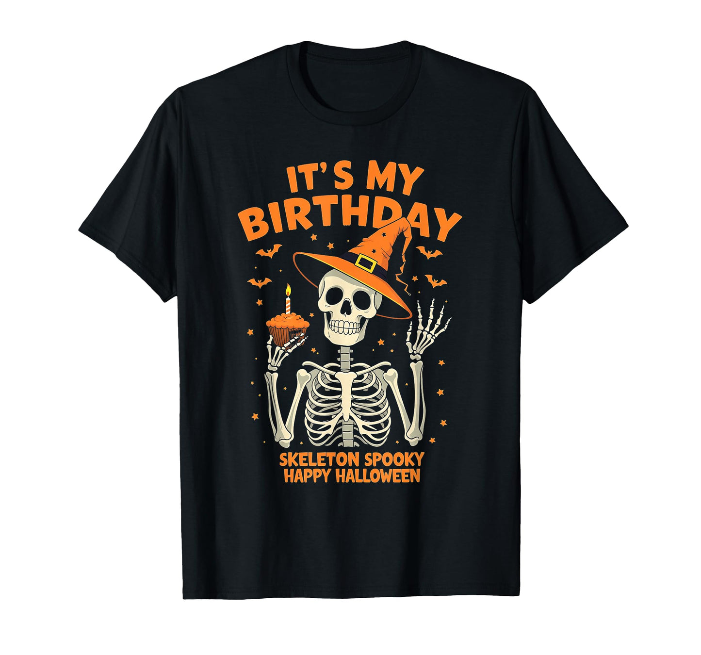 It's My Birthday Skeleton Spooky Halloween Costume Tee T-Shirt