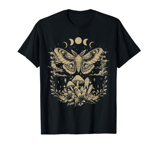 Cute Fairycore Moth Grunge Aesthetic Floral for Men & Women T-Shirt