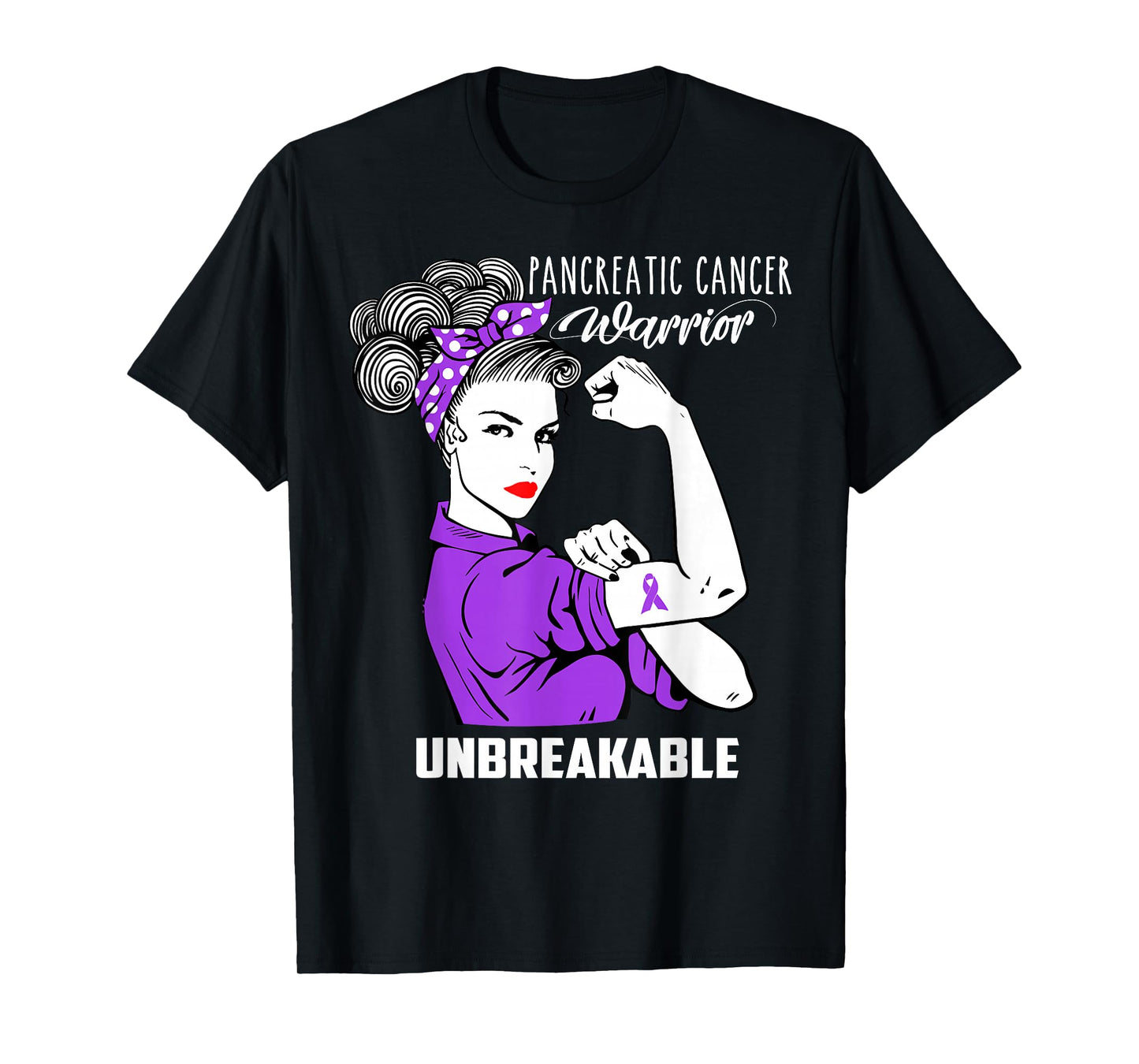 Pancreatic Cancer Warrior Unbreakable Shirt Awareness Gift T-Shirt