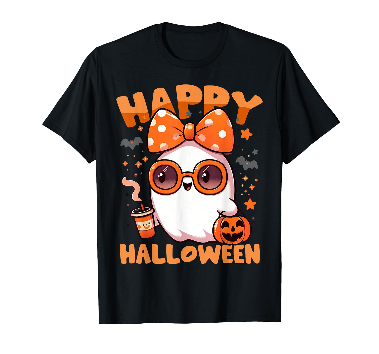 Funny Happy Halloween Boo Ghost Matching Family Couples 2025 T-Shirt
