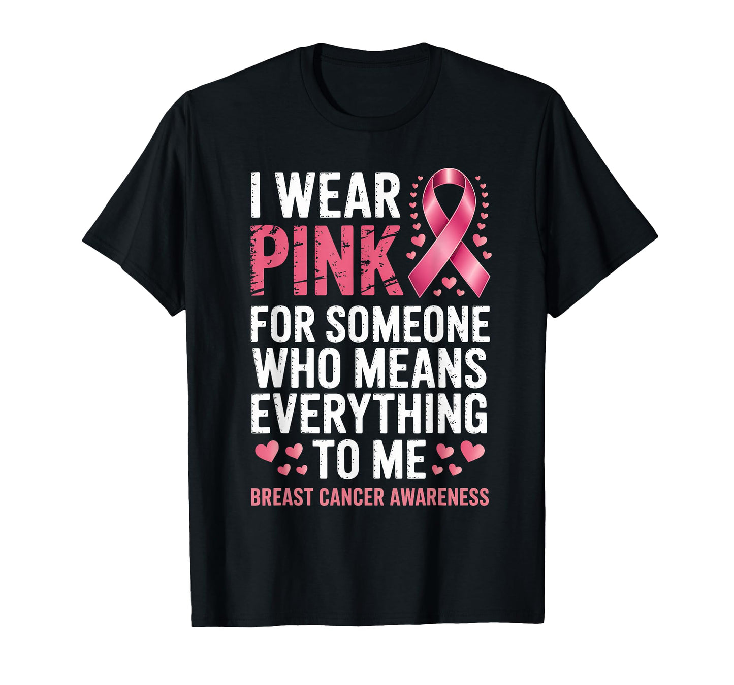 in October We Wear Pink Breast Cancer Awareness T-Shirt