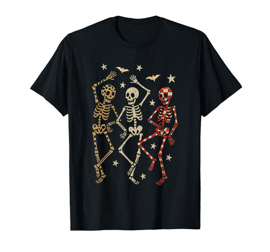 Dancing Skeletons Halloween Dance of Death Macabre Skeleton T-Shirt