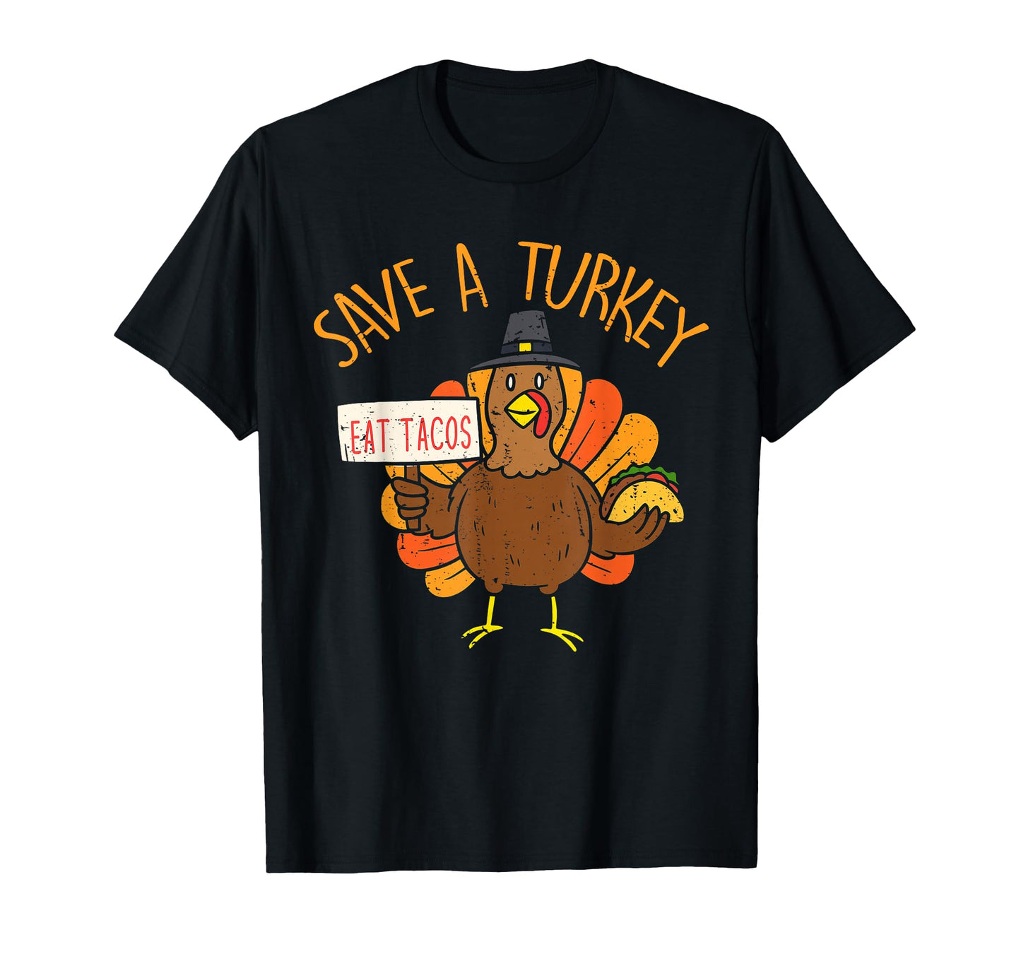 Save A Turkey Eat Tacos Funny Thanksgiving Gift T-Shirt
