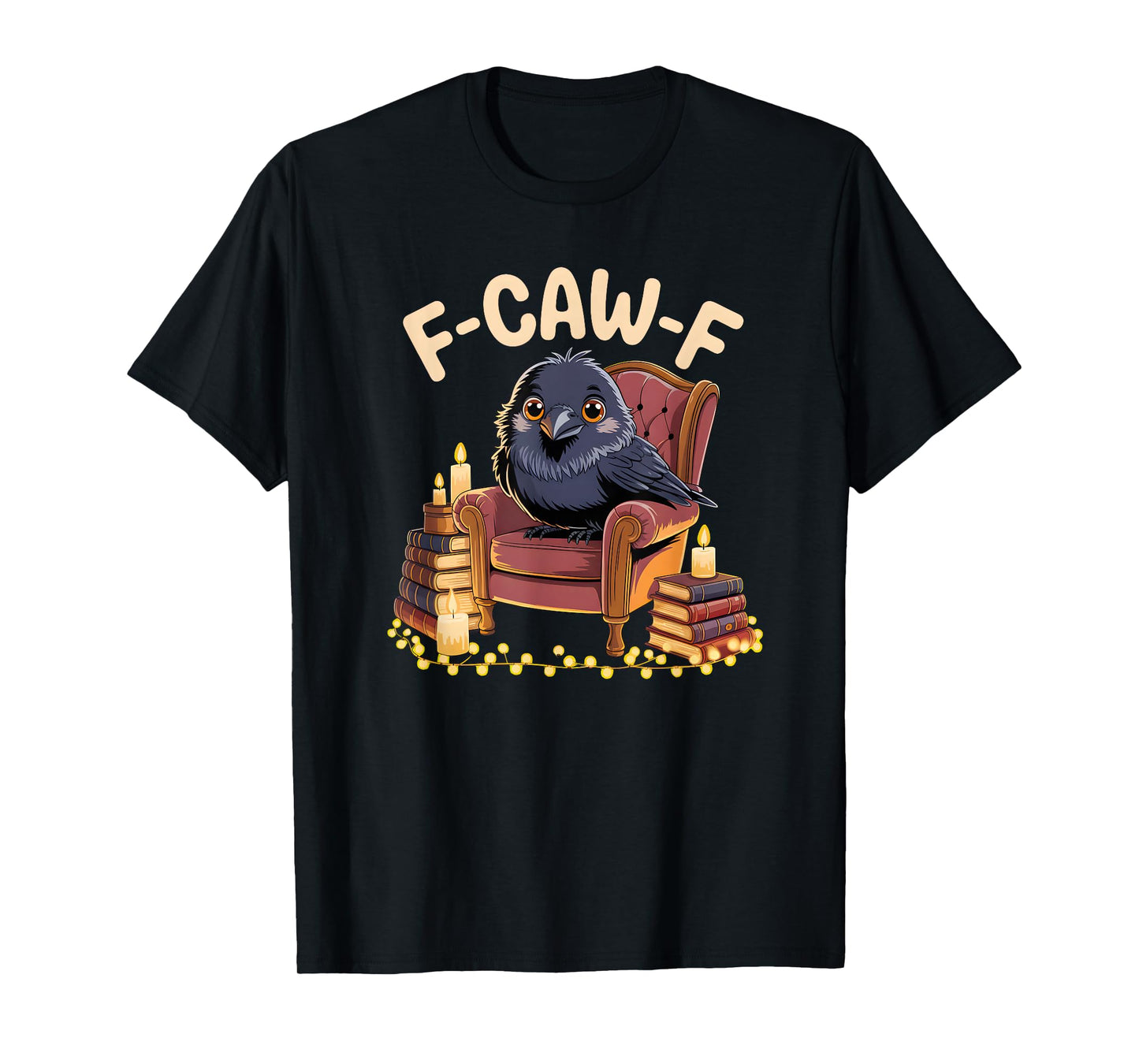 Funny F-Caw-F Cute Reading Crow T-Shirt