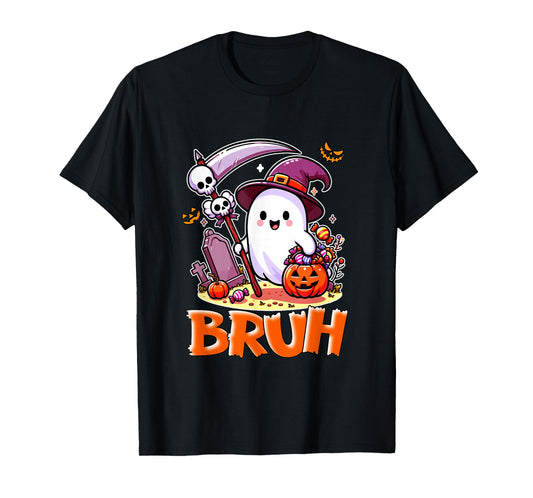 Cute Boo As Witch Halloween Candies Costume Kids Family T-Shirt
