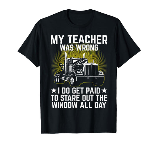 Best Truck Driver Art For Men Dad Women Trucking CDL Trucker T-Shirt