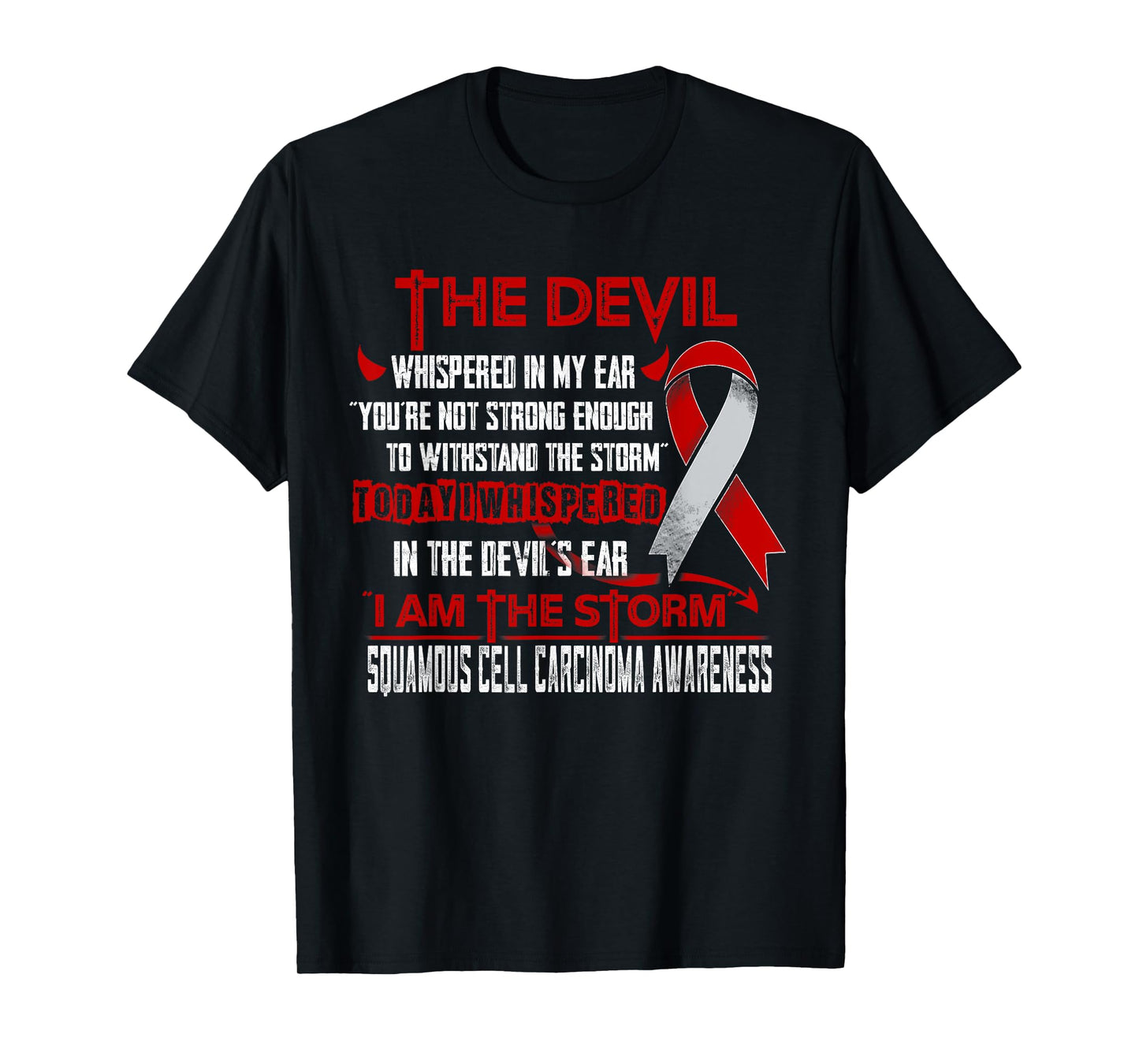 Squamous Cell Carcinoma Awareness I am the Storm Devil T-Shirt