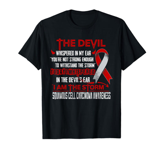 Squamous Cell Carcinoma Awareness I am the Storm Devil T-Shirt