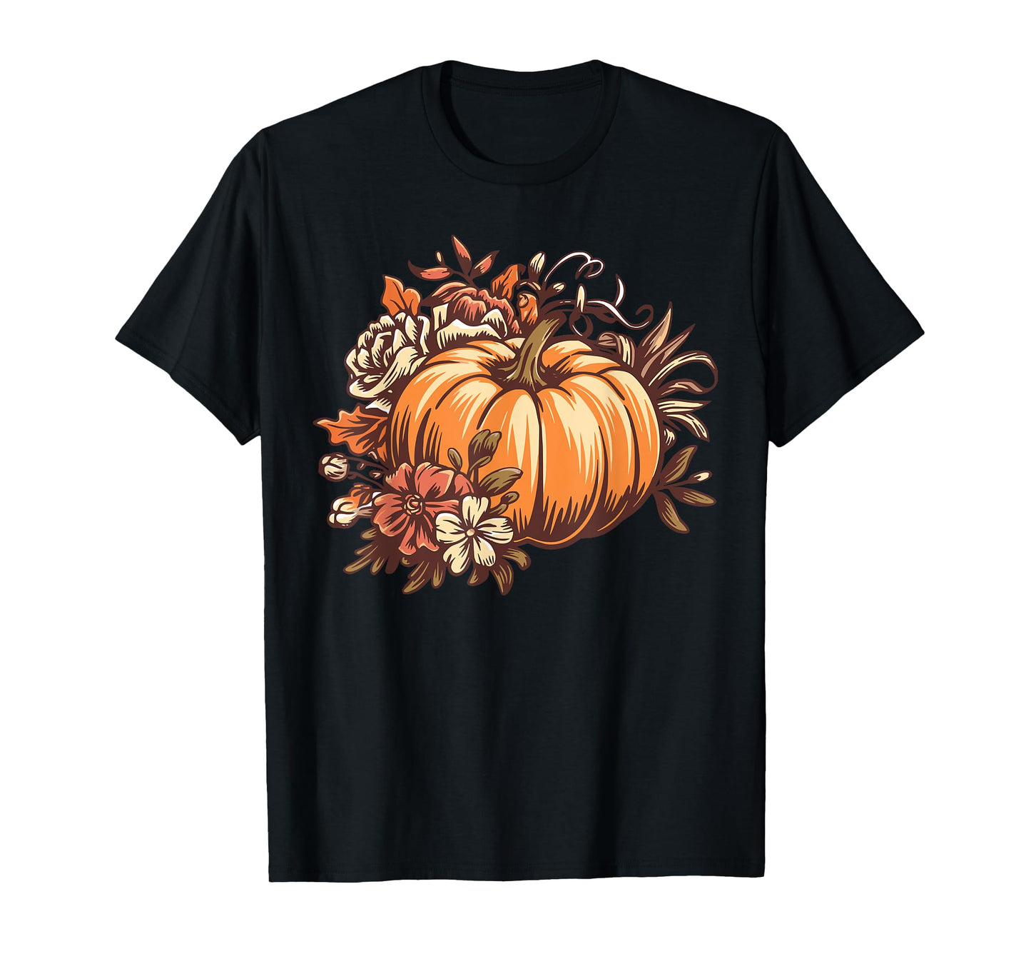 Fall Shirt Women Vintage Pumpkin Autumn Graphic Thanksgiving T-Shirt