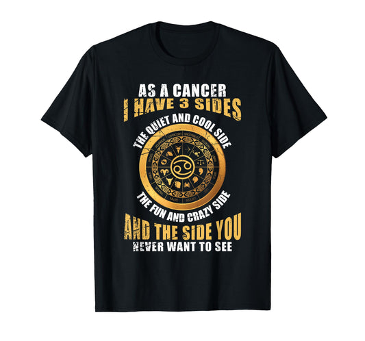 Funny Cancer Character Horoscope Cancer Gift Zodiac Sign T-Shirt
