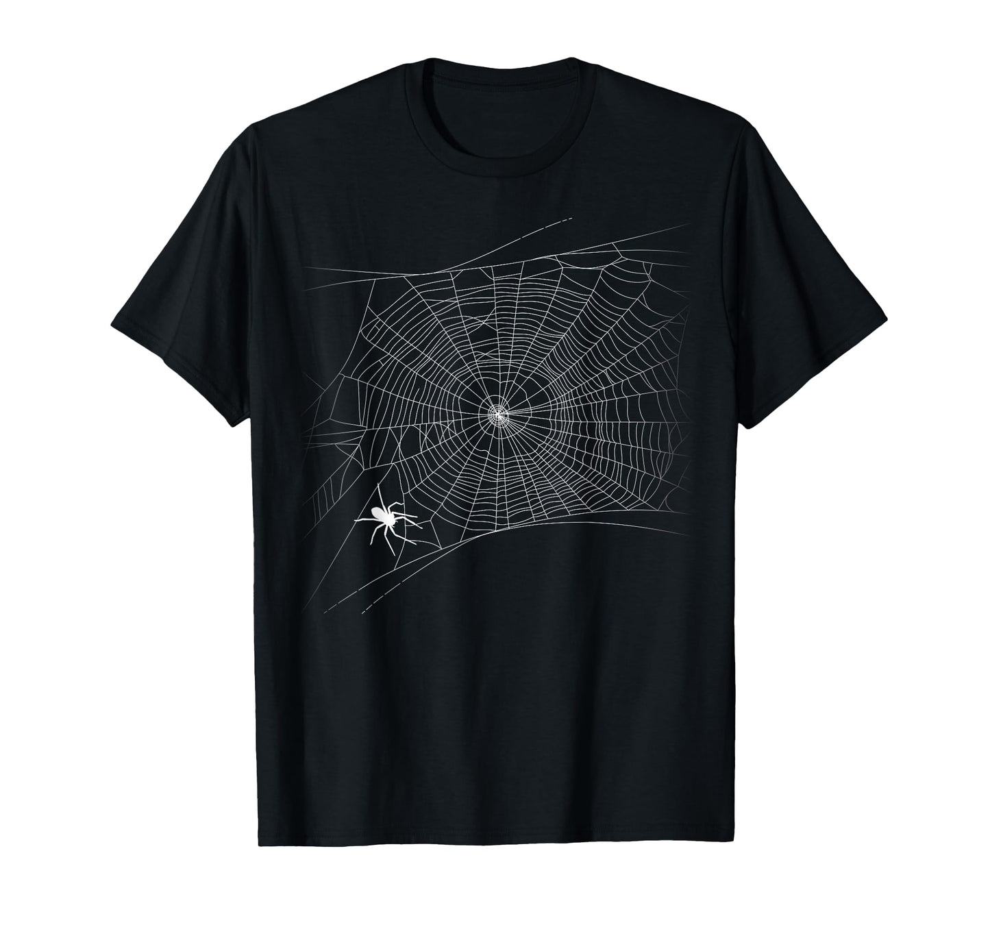 Scary Spider Web T-Shirt - Black Widow Halloween Shirt T-Shirt