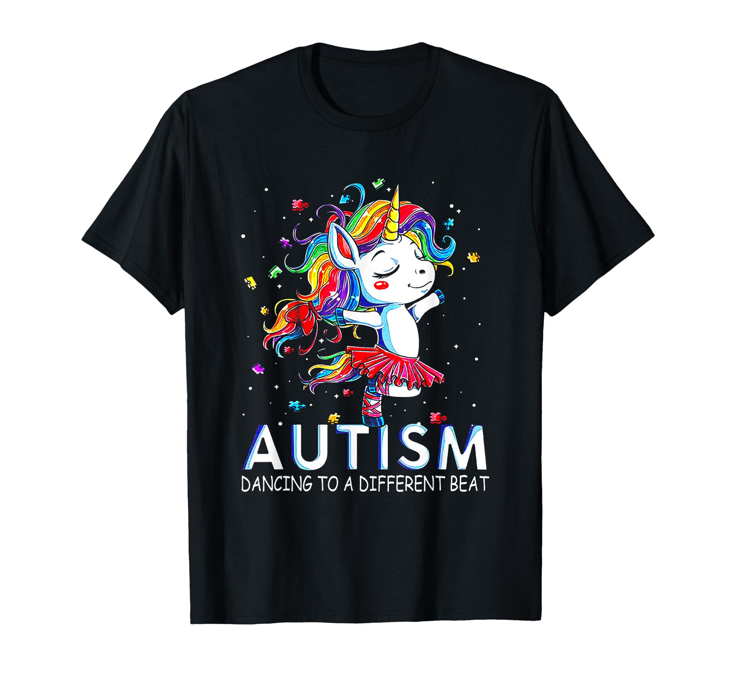 Autism Dancing To Be A Different Beat Unicorn T-Shirt