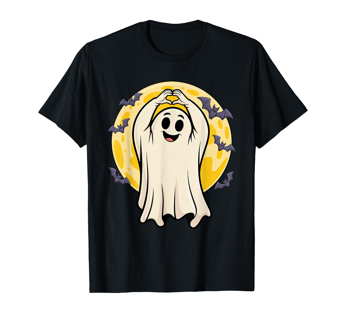 Halloween Shirts Cool Teen Boys Kids Men Halloween Boo Heart T-Shirt