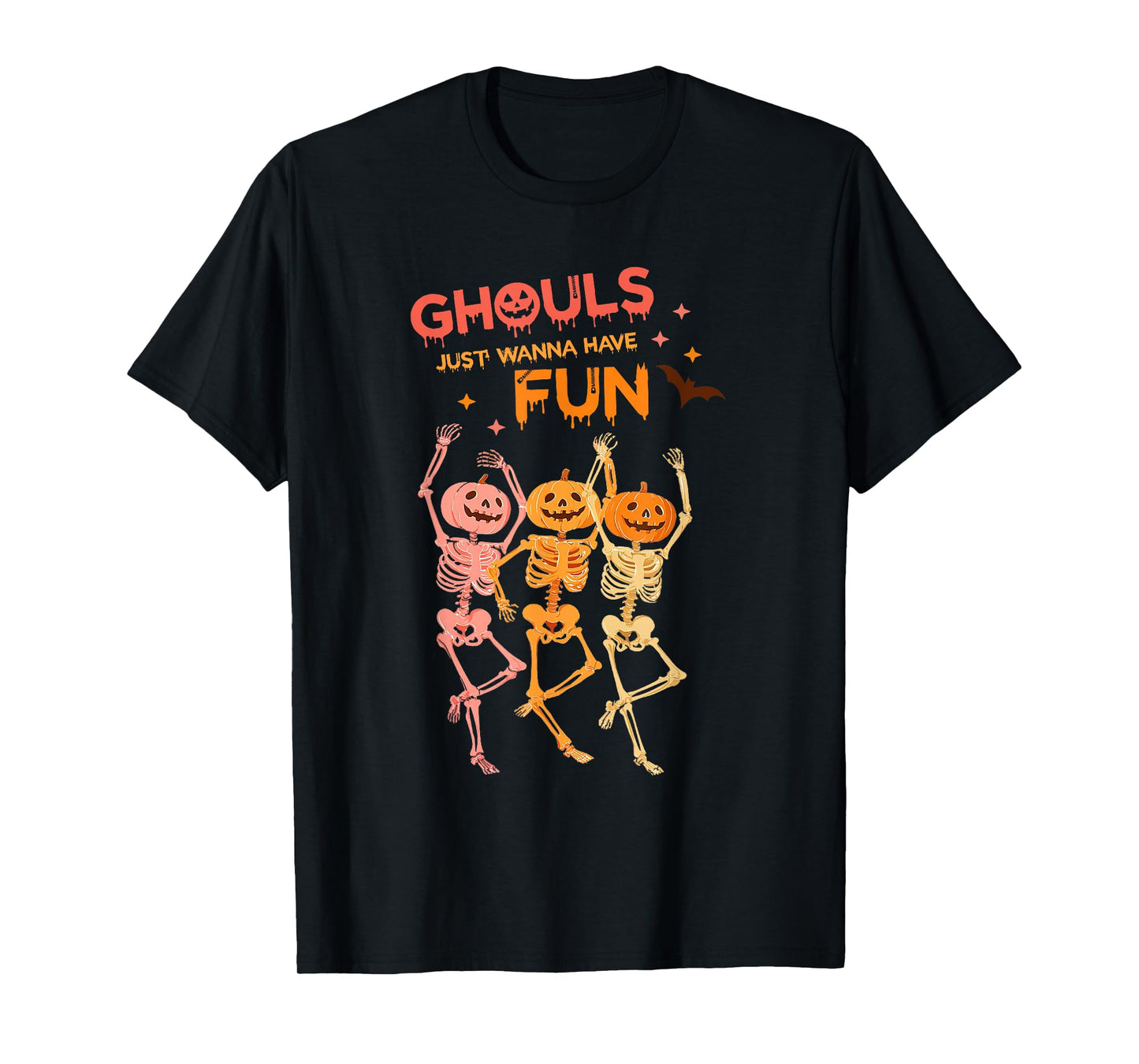 Ghouls Just Wanna Have Fun Halloween Party Dancing Skeleton T-Shirt