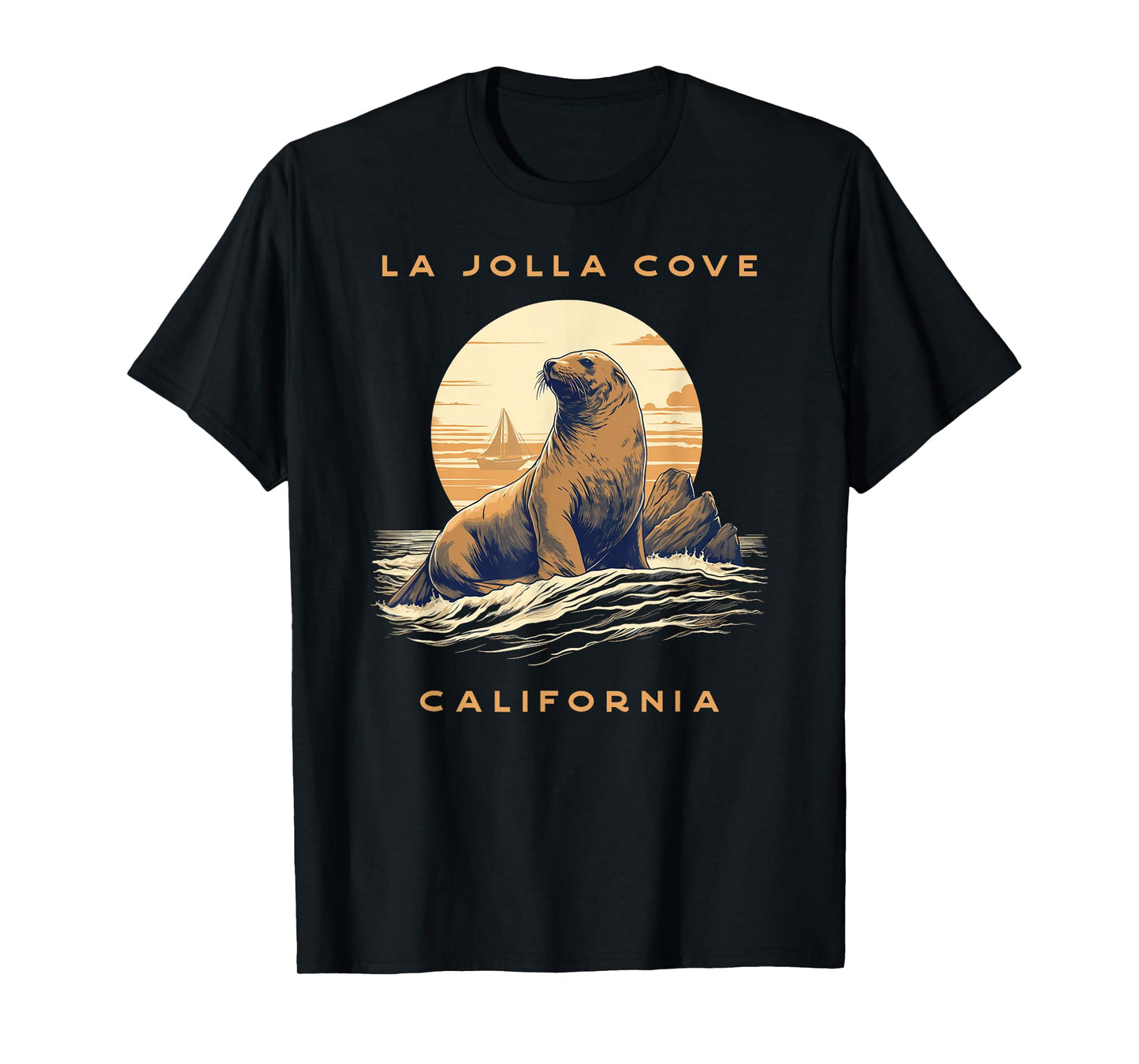 La Jolla Cove Vintage Coastal Sea Lion T-Shirt