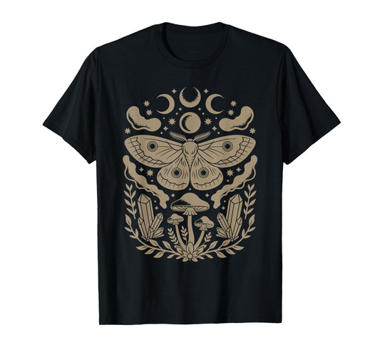 Cute Fairycore Moth Grunge Aesthetic Floral for Girls Women T-Shirt