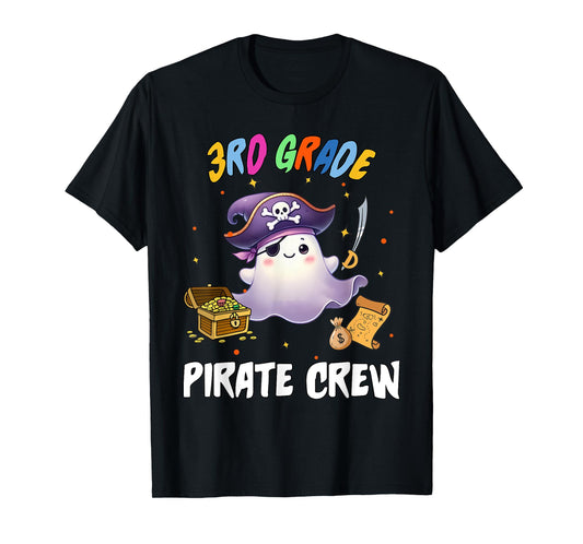 Third Grade Pirate Crew Halloween School Party Costume T-Shirt