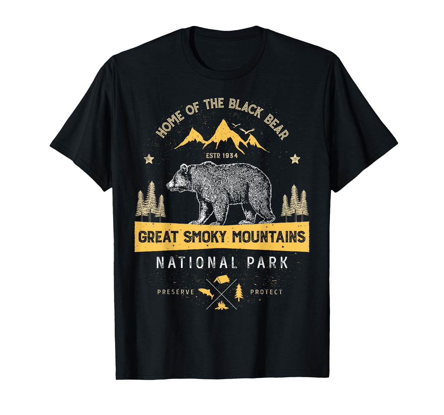 Great Smoky Mountains National Park T shirt Bear Vintage T-Shirt