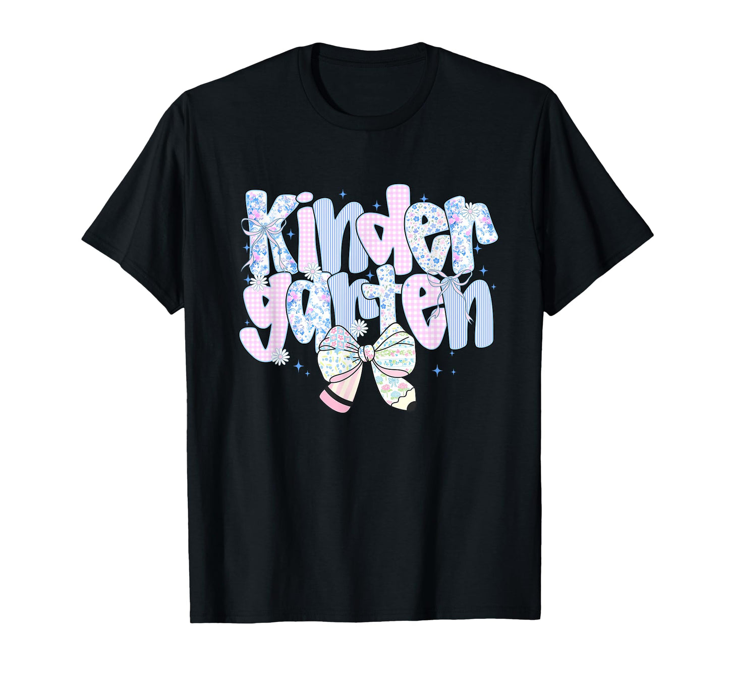 Cute Floral Preppy Kindergarten Back To School Teacher Girl T-Shirt