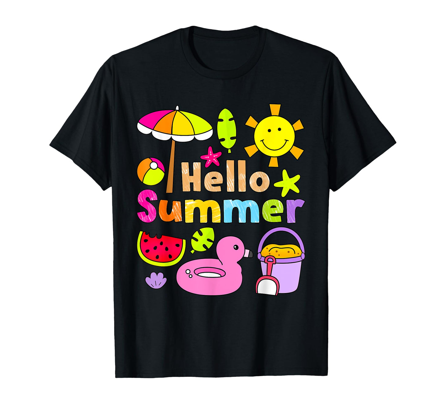 Hello Summer Happy Last Day School Summer Vacation Toddler T-Shirt