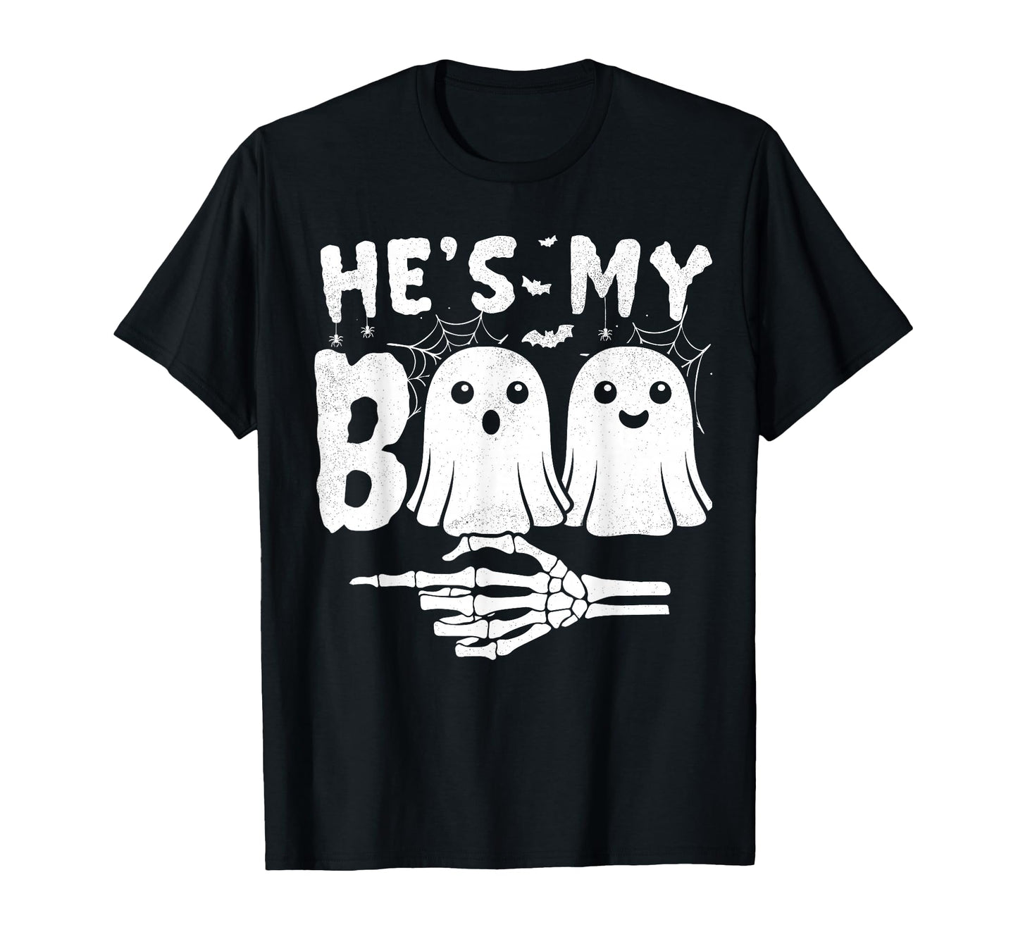He's My Boo Funny Matching Halloween Couples for Women T-Shirt