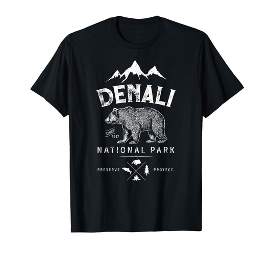 Denali National Park and Preserve T Shirt US Alaska Vintage T-Shirt