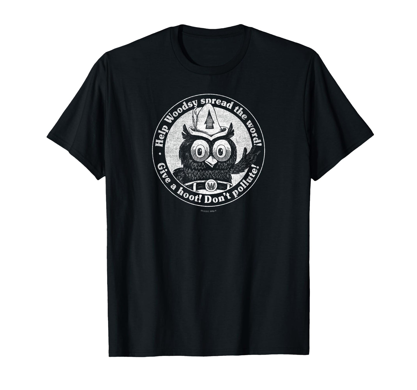 Woodsy Owl Give a Hoot Don't Pollute Faded Vintage T-Shirt