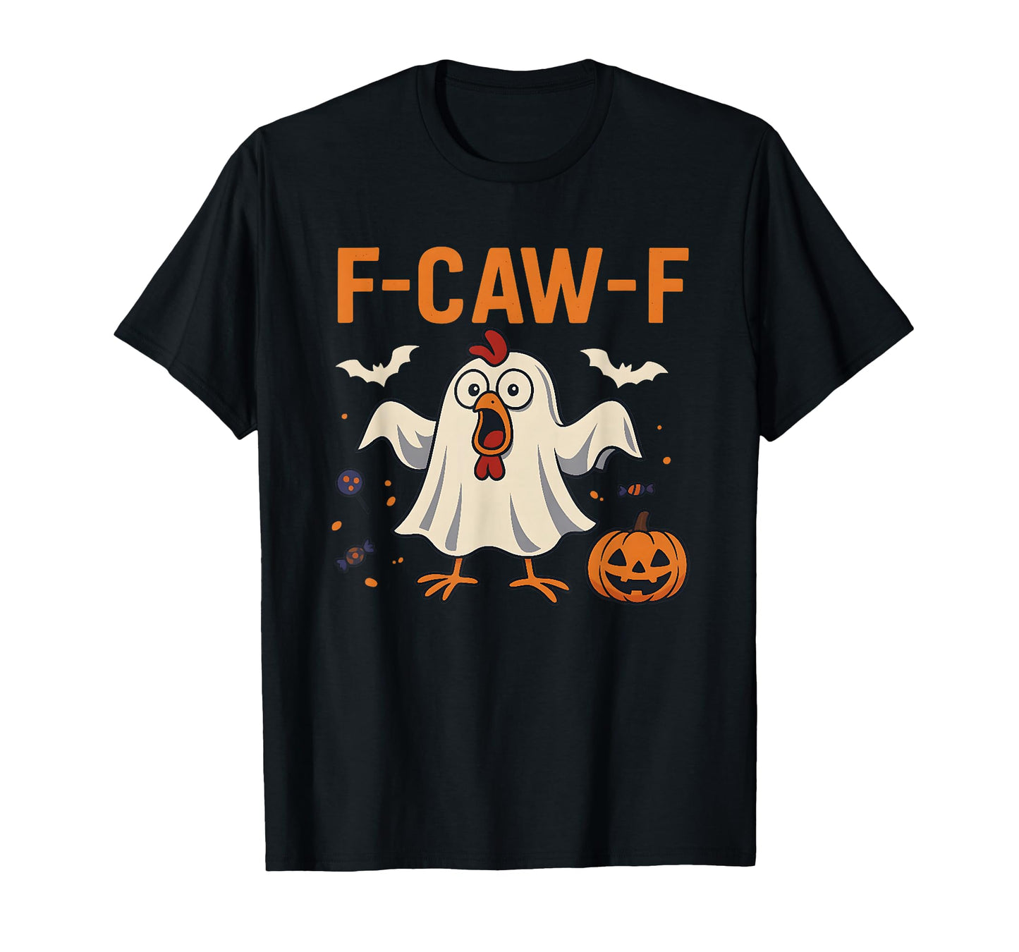 Funny F-caw-f Shirt Silly Chicken Halloween f-caw-f T-Shirt