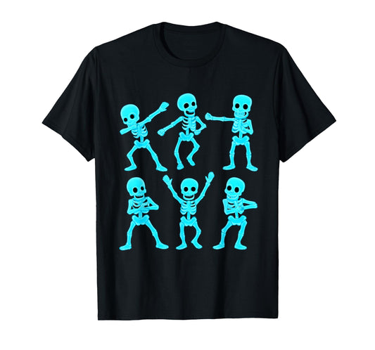 Dancing Skeletons Dance Challenge Halloween Girl Boys Kids T-Shirt