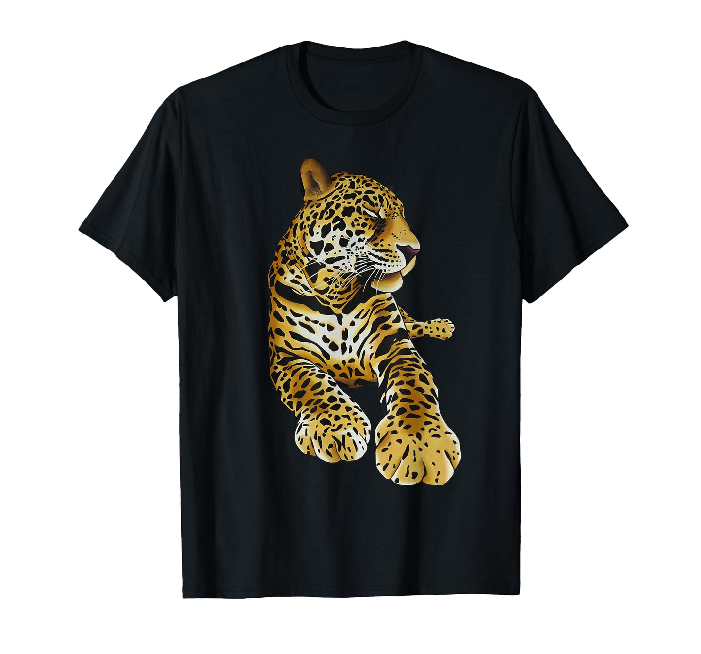 Leopard Jungle Retro Style Leopard Print Wild Cat Design T-Shirt