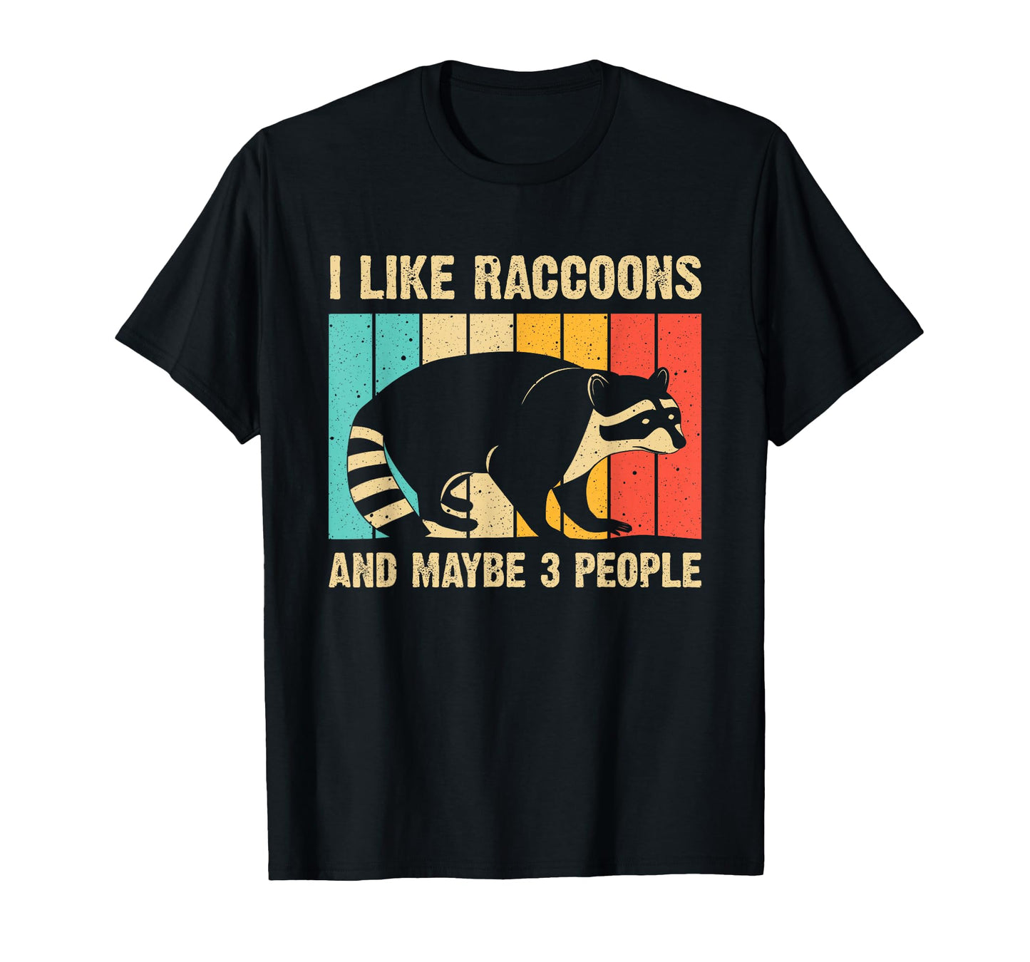 Funny Raccoon Design For Men Women Raccoon Lover Introvert T-Shirt, Black