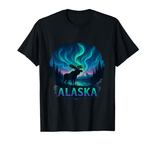 Aurora Sky Alaska Northern Lights Adventure T-Shirt