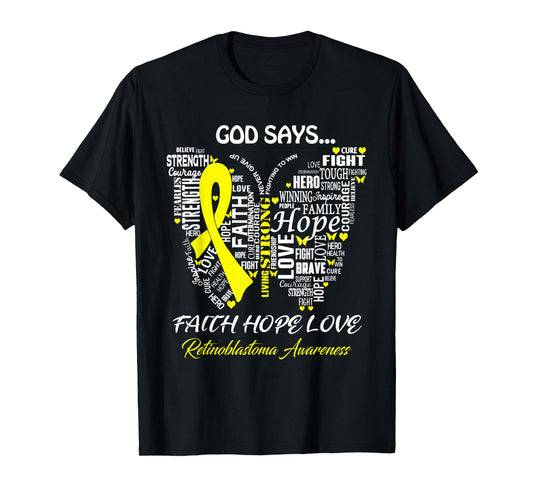 Butterfly Faith Hope Love Retinoblastoma Awareness Gifts T-Shirt