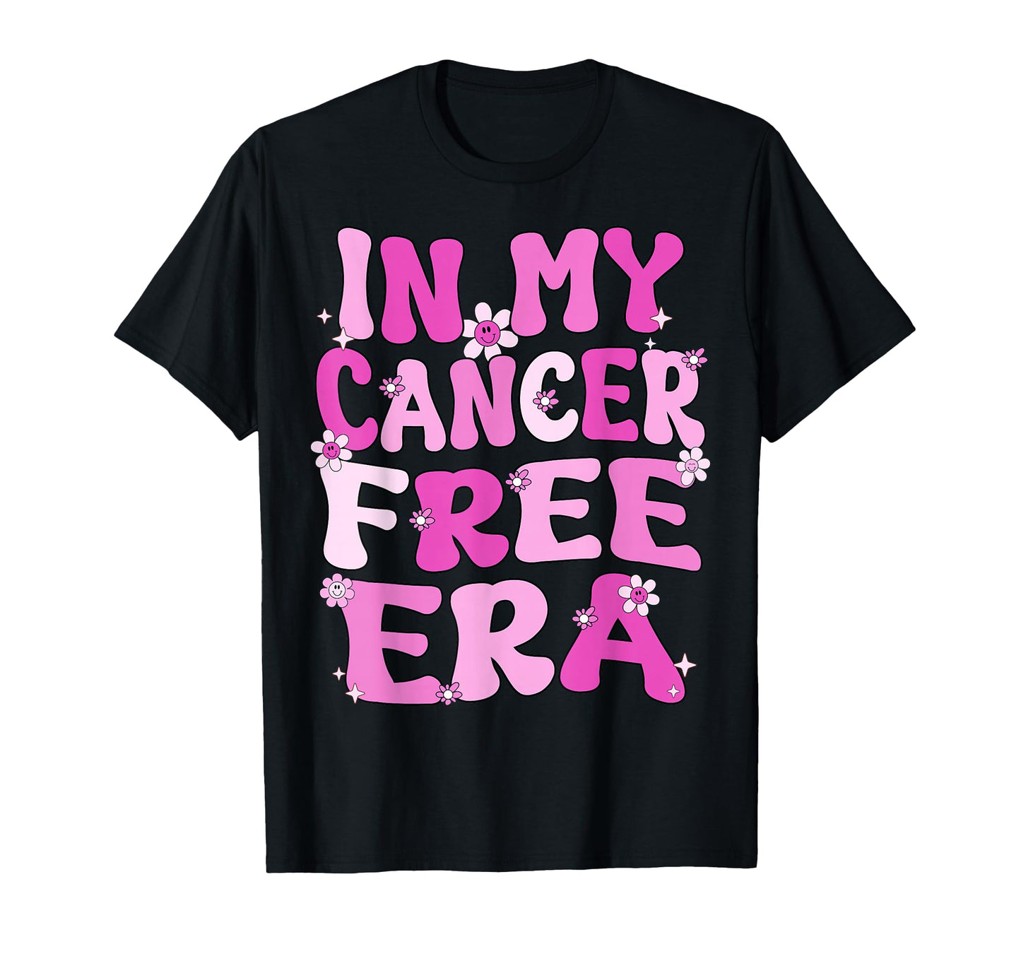 In My Cancer Free Era Retro Groovy Breast Cancer Awareness T-Shirt