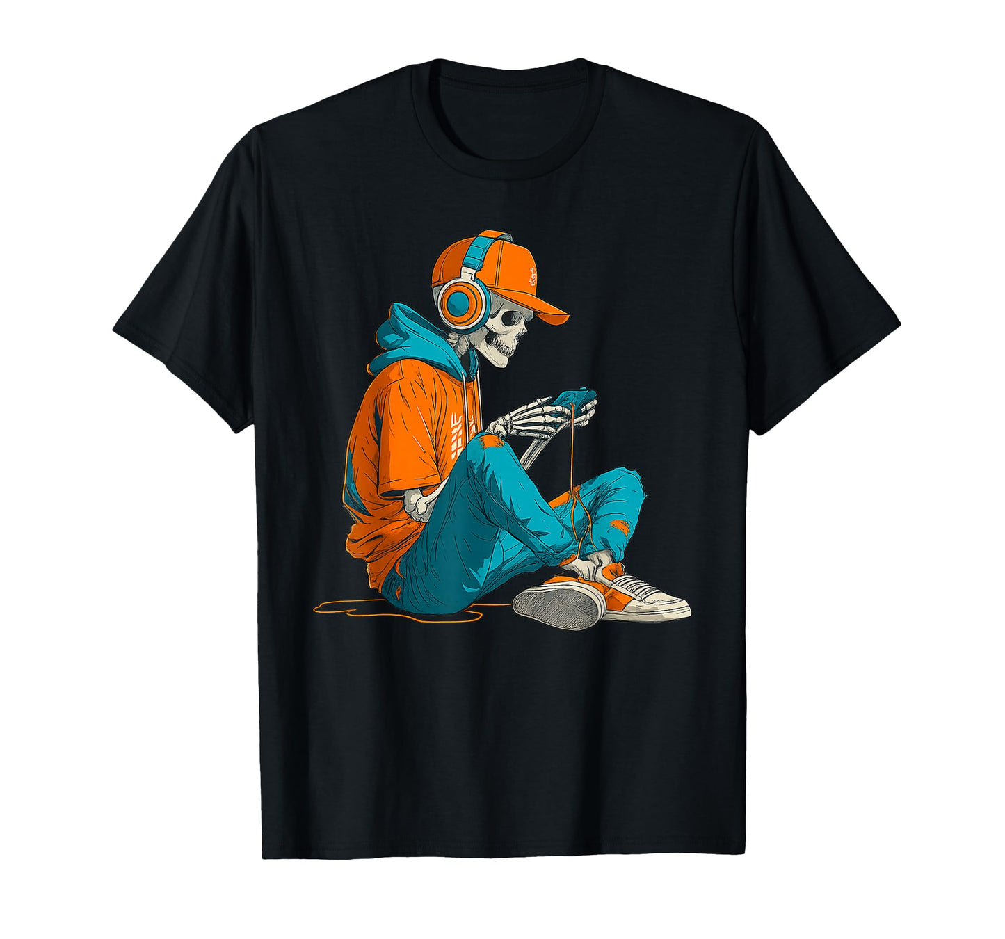 Halloween Skeleton Boys Gamer T-Shirt