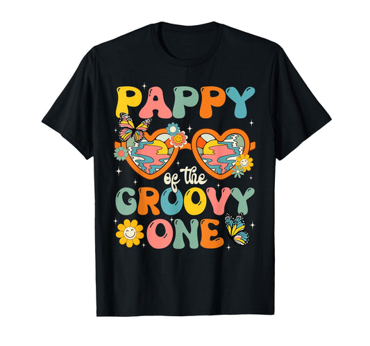 Pappy of the Groovy One Glasses Birthday Party T-Shirt