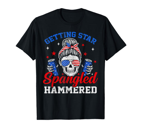 Retro Getting Star Spangled Hammered America 4th Of July T-Shirt