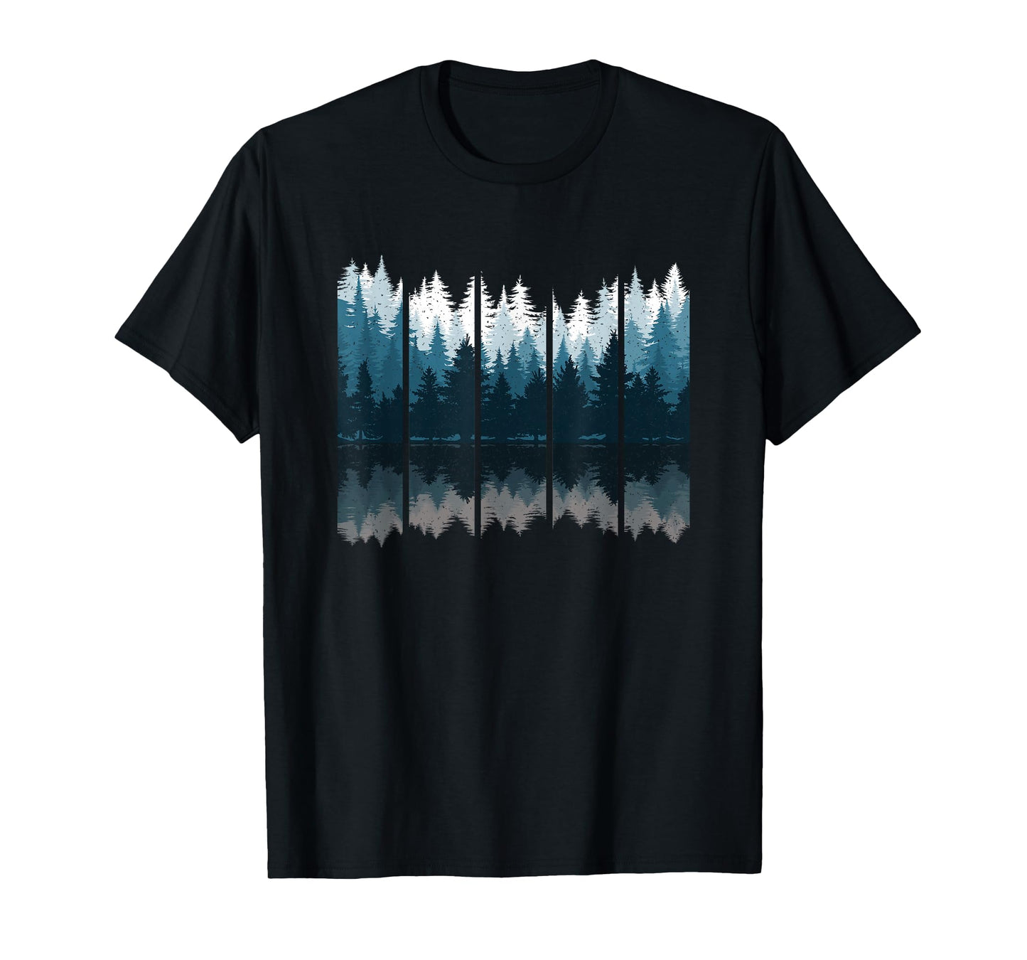 Pine Tree Forest Landscape Nature Vintage Graphic Men Women T-Shirt