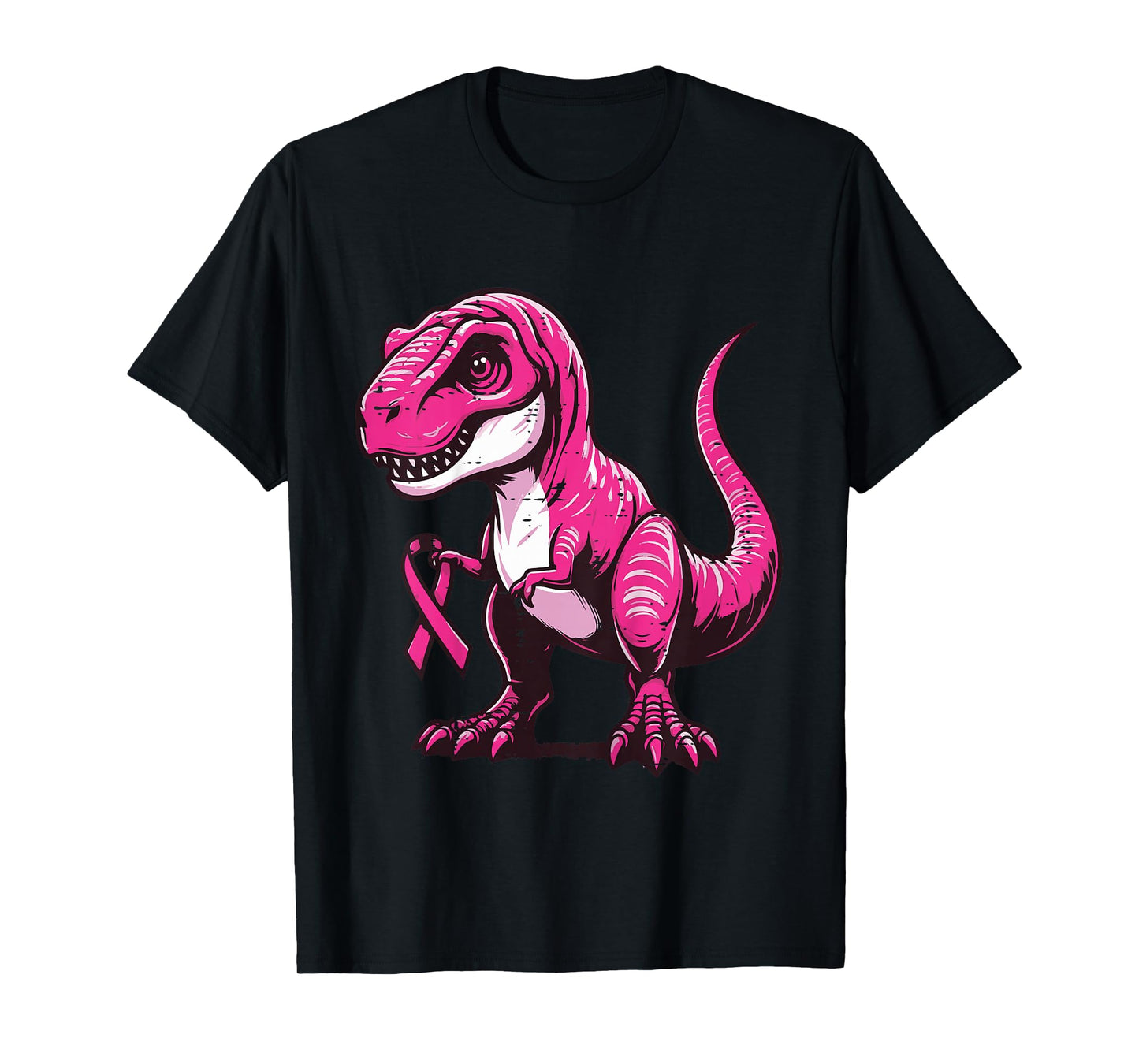 Kids Breast Cancer Ribbon Dino Trex Awareness Toddler Boys Kids T-Shirt